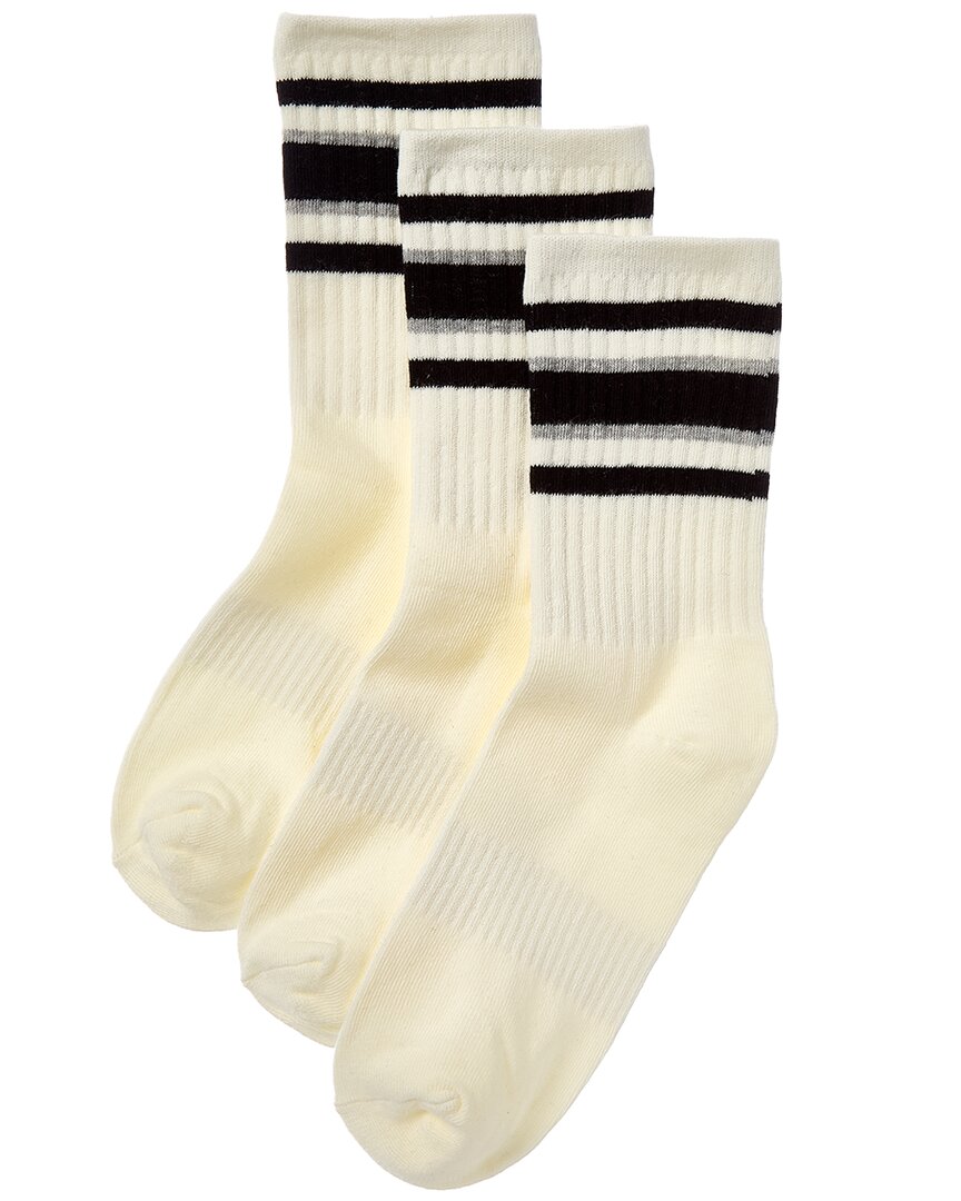 High Heel Jungle 3pk Sophomore Sock Set In White