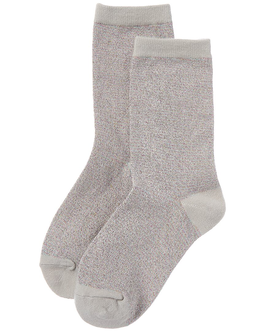 High Heel Jungle Lurex Trouser Socks In Gray