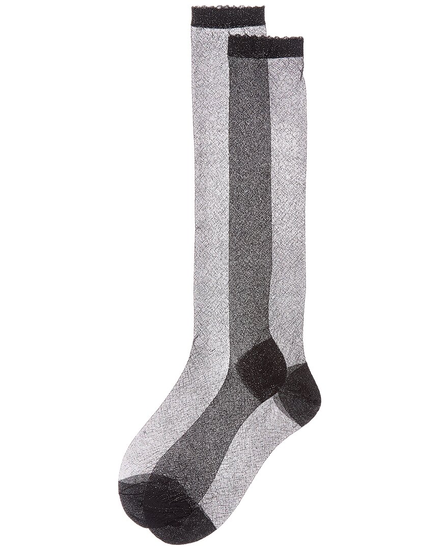 High Heel Jungle Sheer Magic Knee Socks In Gray