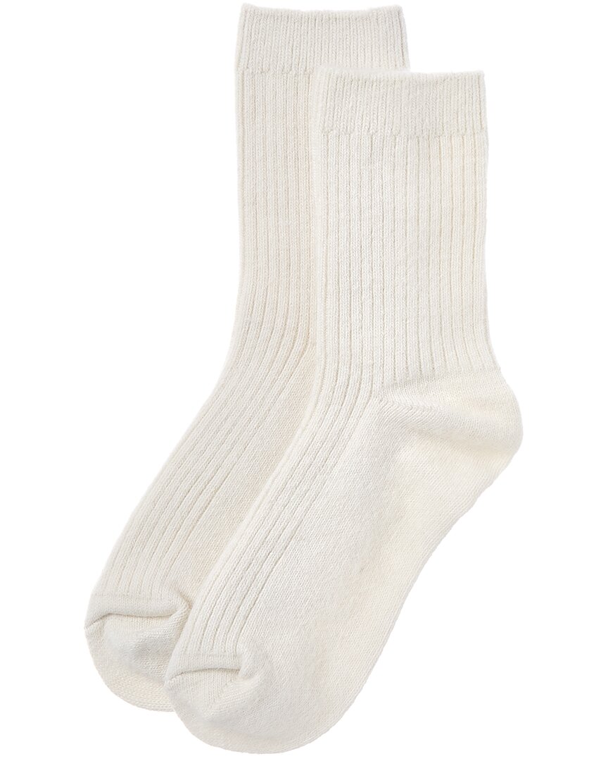 High Heel Jungle Cashmere Cloud Cashmere-blend Socks In White