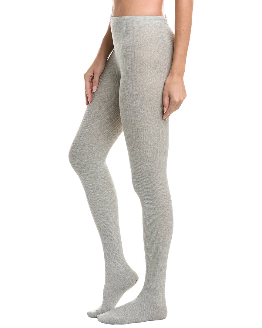 High Heel Jungle Cozy Ribbed Tights In Gray