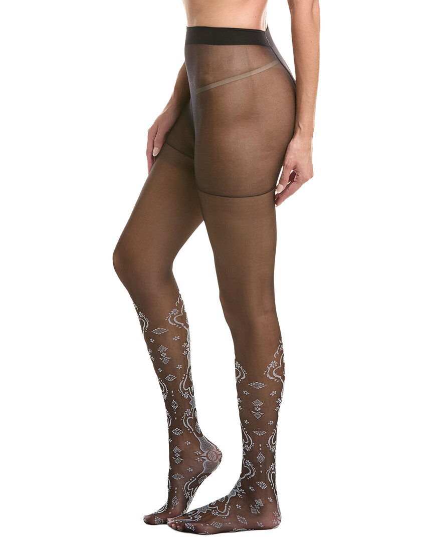 High Heel Jungle Lace Amour Tights In Black
