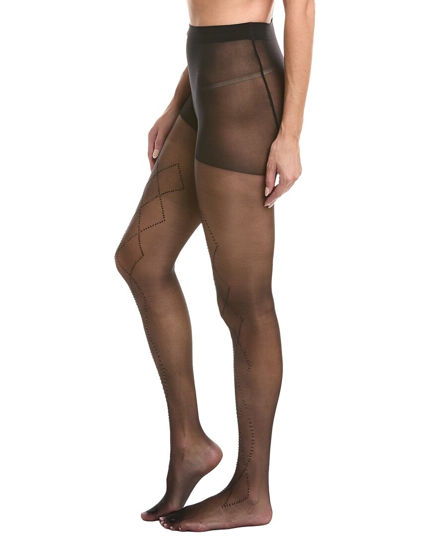 High Heel Jungle Richie Diamond Crystal Tights In Black