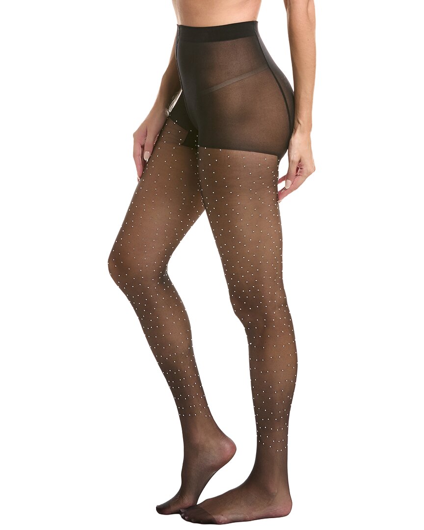 High Heel Jungle Dream Crystal Tights In Burgundy