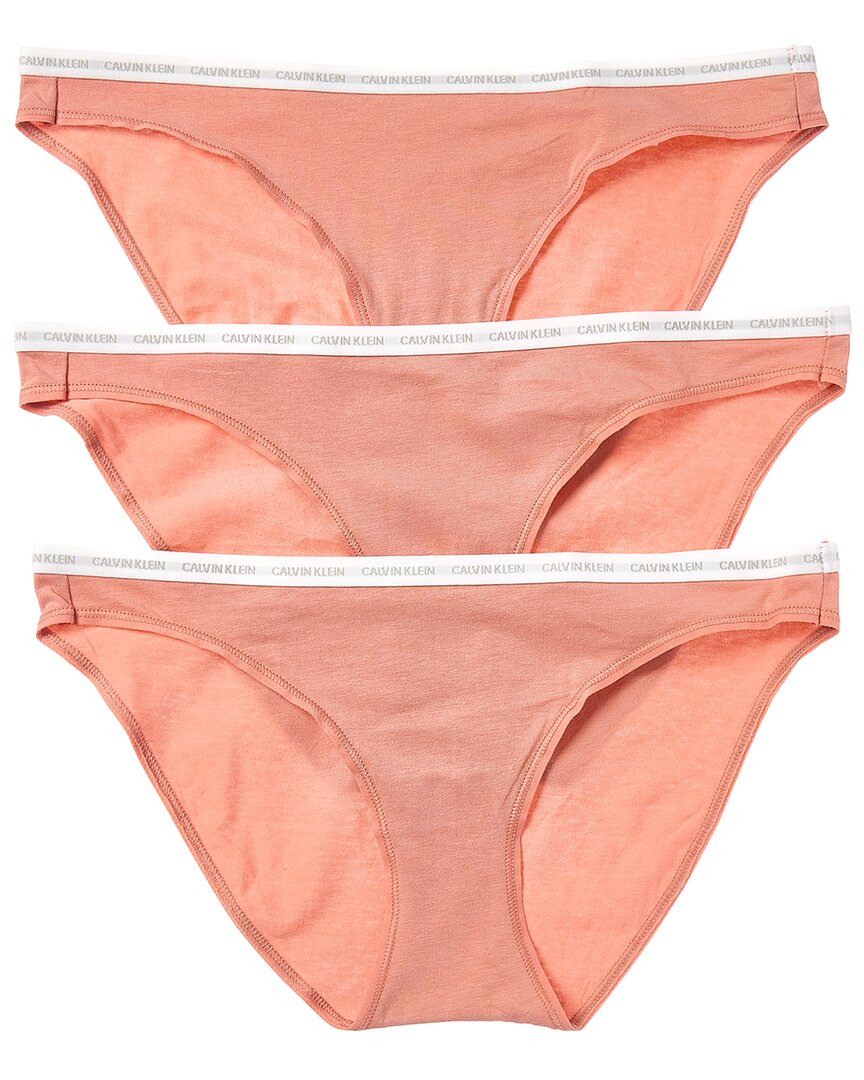 Calvin Klein 3pk Ck One Bikini In Brown