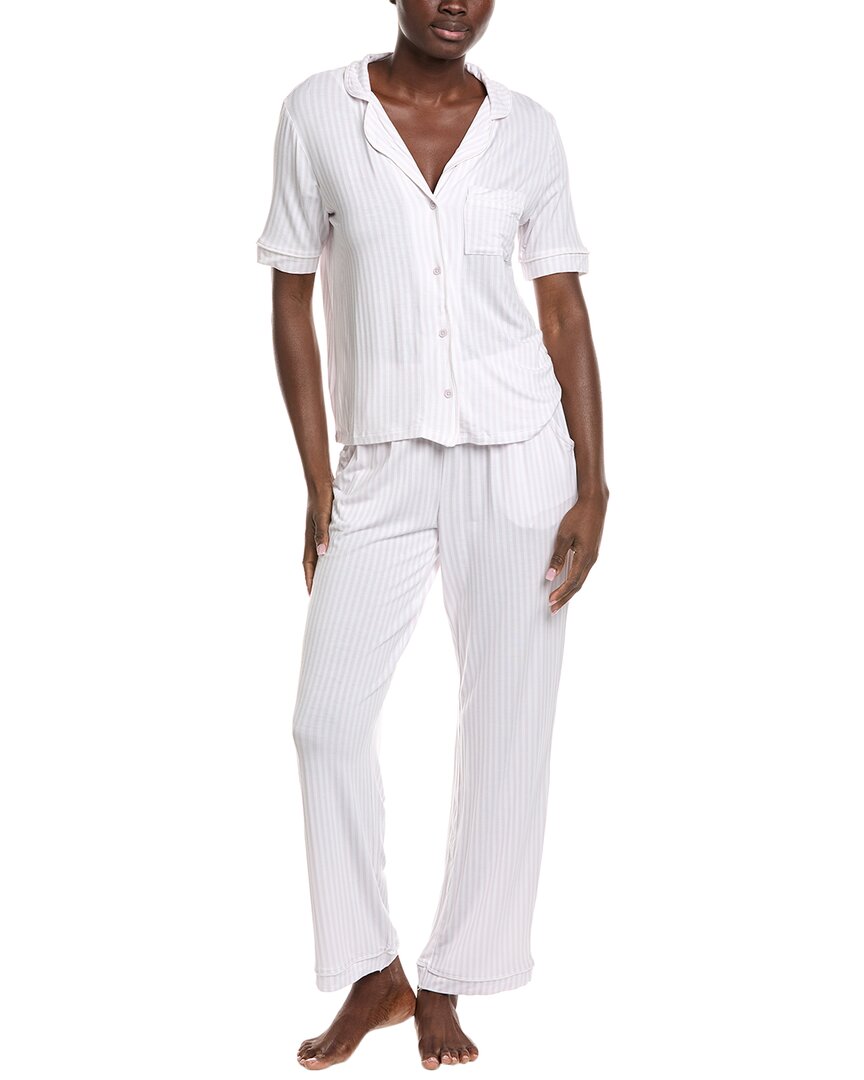 Sleep Riot 2pc Pant & Shirt Sleep Set In Pink