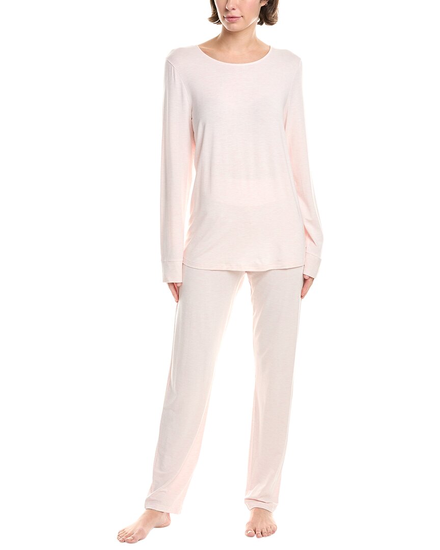 Hanro 2pc Natural Elegance Pajama Pant Set In Pink
