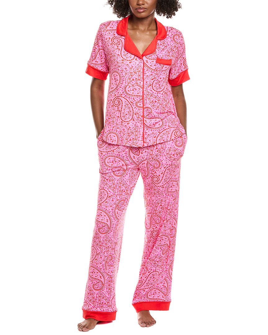 Room Service 2pc Arizona Top & Pant Pajama Set In Pink