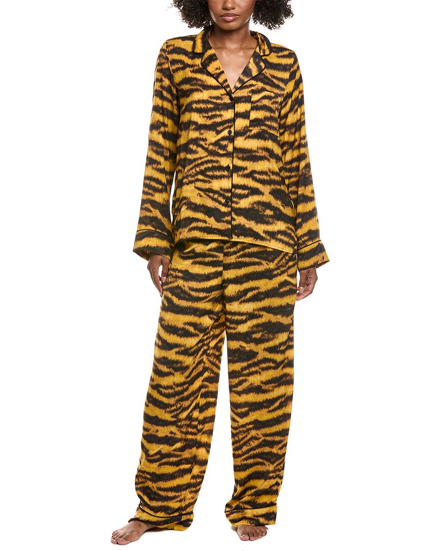 Dkny 2pc Top & Pant Pajama Set In Yellow