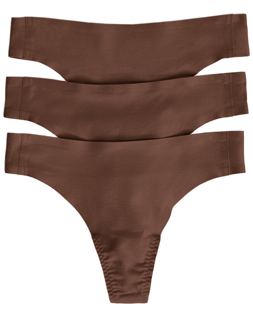 Spanx 3pk Fit-to-you Thong In Brown