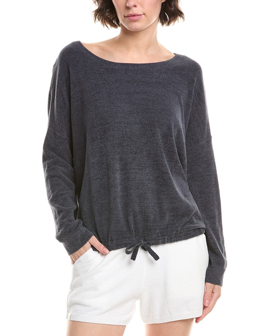 Barefoot Dreams Slouchy Pullover In Gray