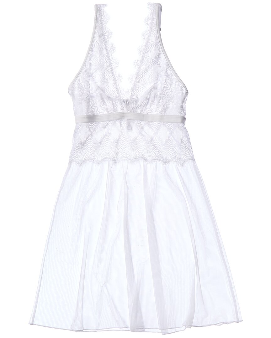 Cosabella Allure 2pc Babydoll & G-string Set In White