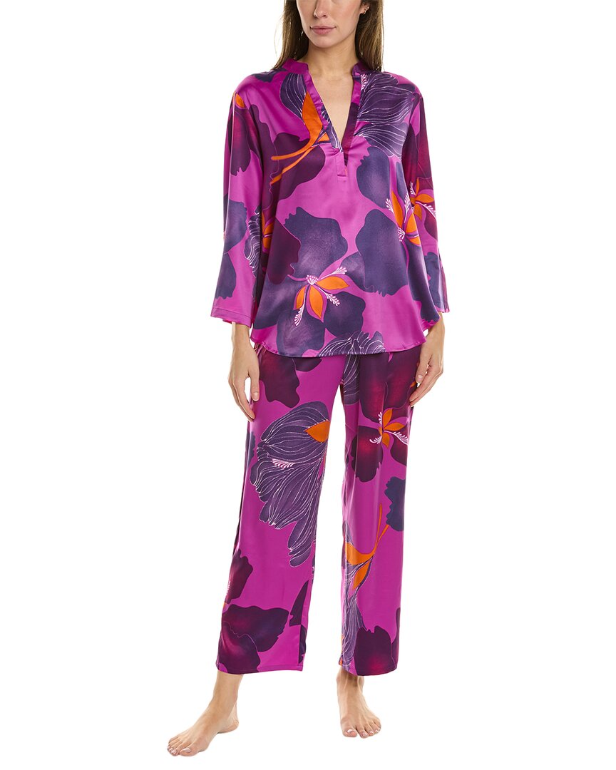 N Natori 2pc Majestic Orchid Pajama Set In Purple