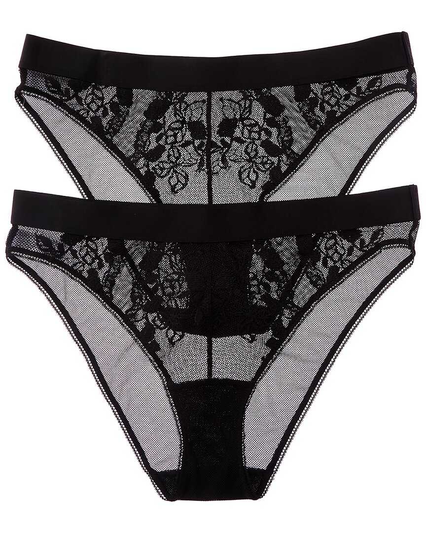 Wacoal B.tempt'd By  2pk Opening Act Cheeky In Black