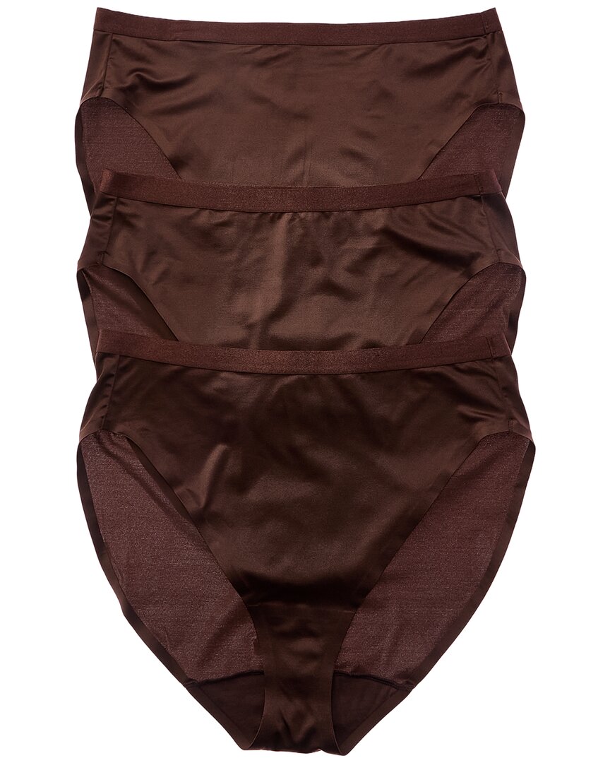 Wacoal 3pk Inner Sheen Hi-cut In Brown