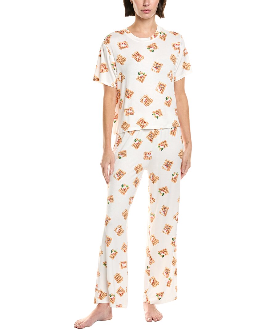 Honeydew 2pc All American Jersey Pajama Set In White