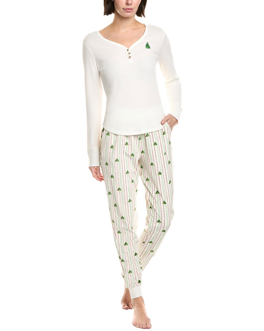 Honeydew 2pc Apres-ski Pajama Set In White