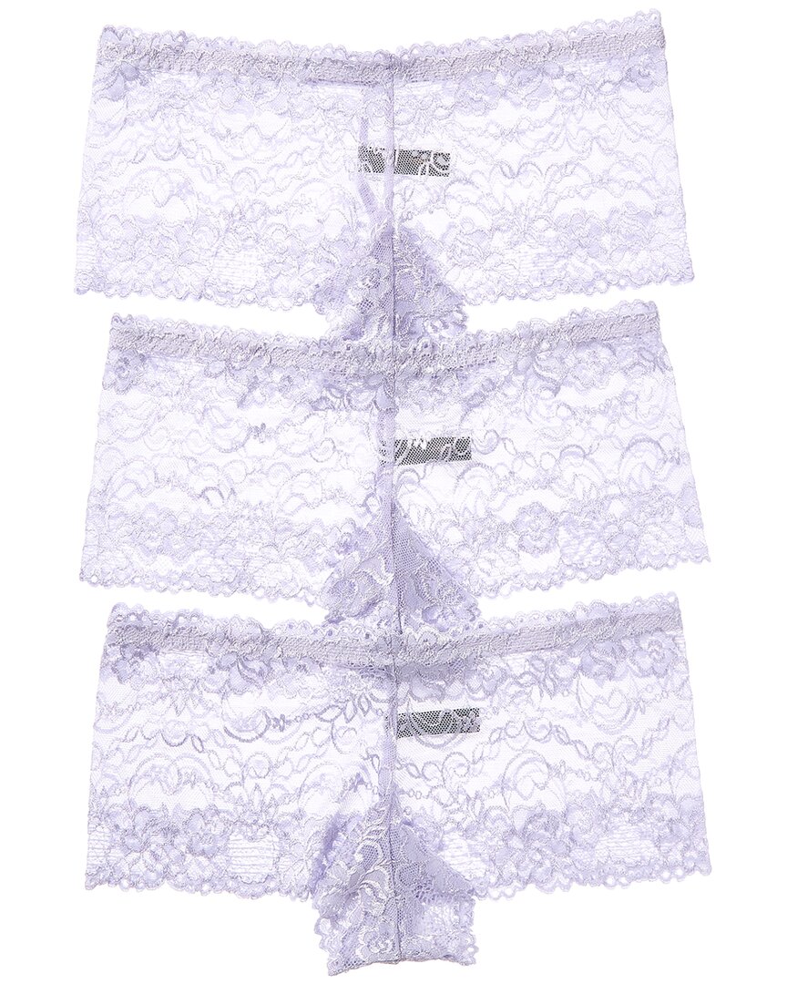 House Of Desire 3pk Caitlin Floral Lace Cheeky In Animal Print