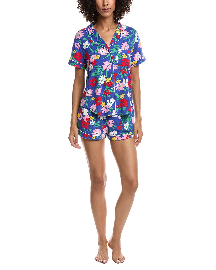 Kate Spade New York 2pc Top & Short Pajama Set In Blue