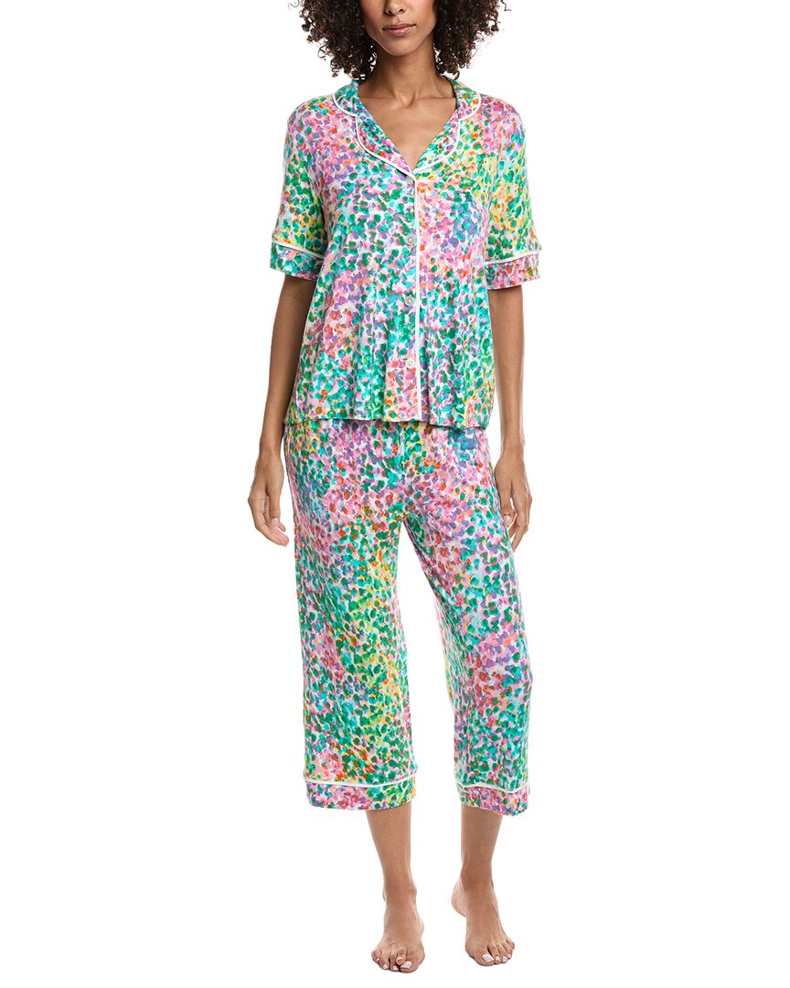 Room Service 2pc Watercolor Top & Pant Set In Multi