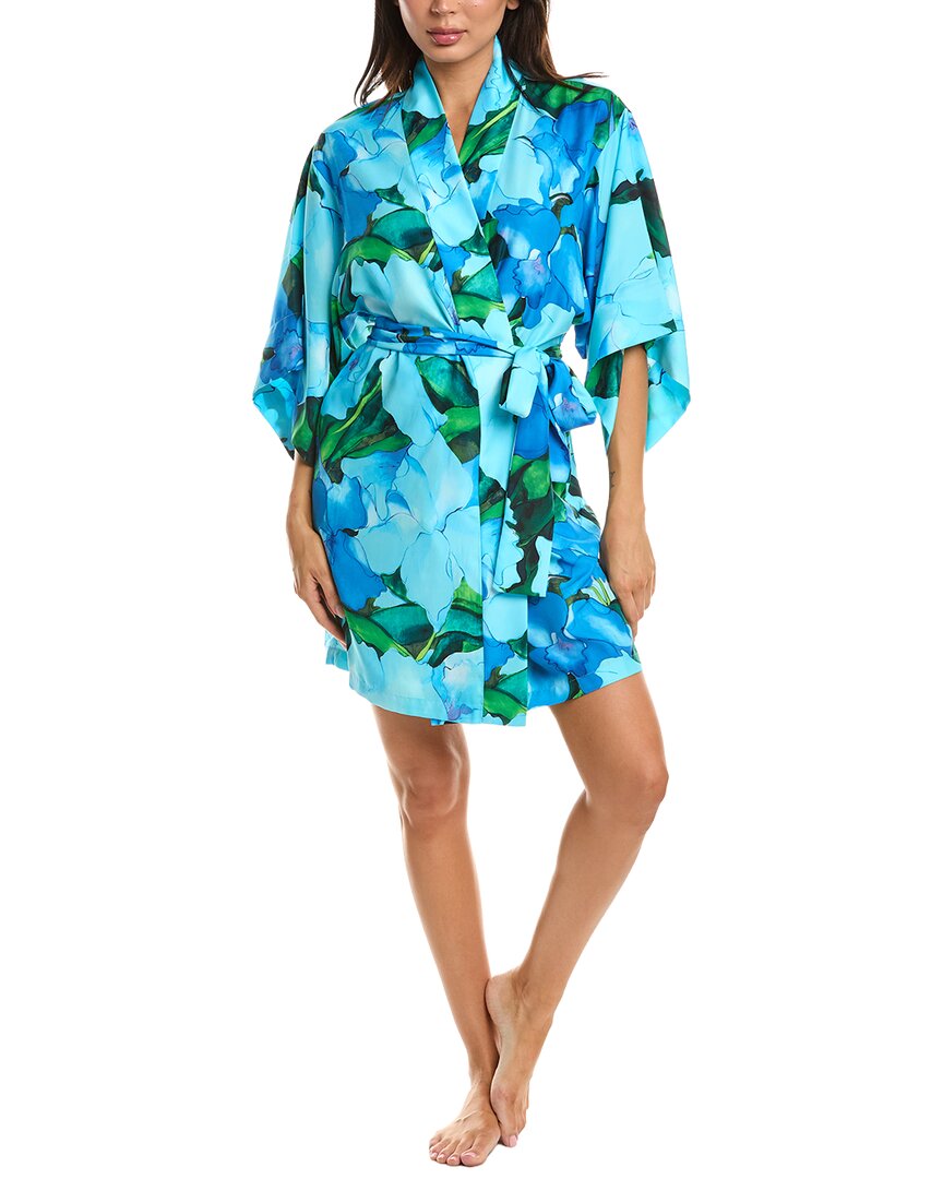 Natori Printed Robe In Blue