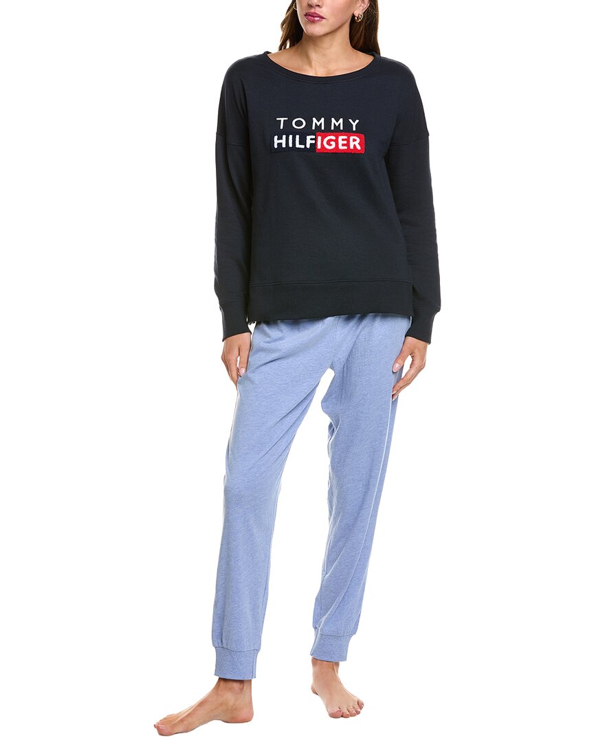 Tommy Hilfiger 2pc Shirt & Pant Sleep Set In Multi