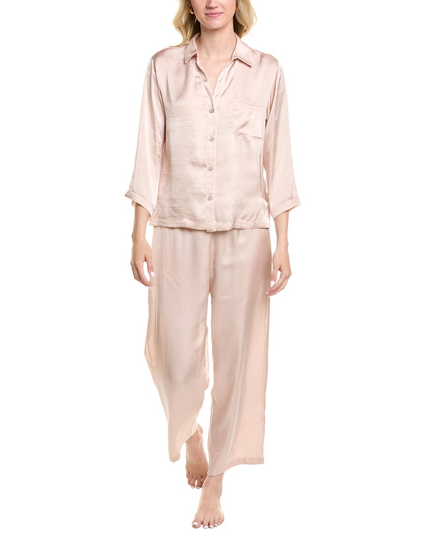 Natori Edit 2pc Ashley Icon Notch Pajama Set In Pink
