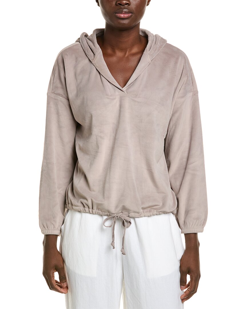 Shop Barefoot Dreams Luxechic Hoodie In Grey