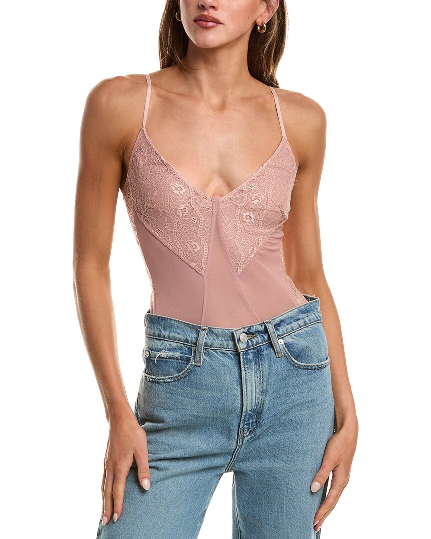 Free People Take My Number Bodysuit In Pink