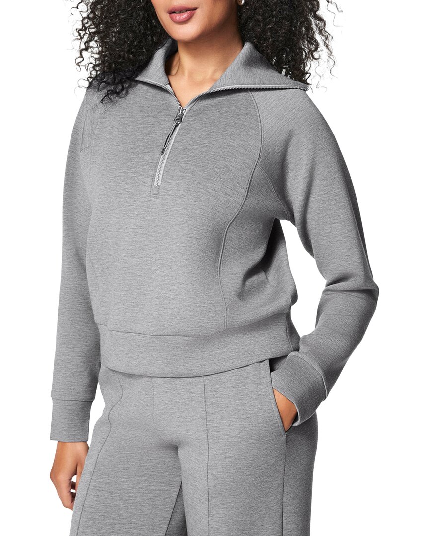 Spanx Airessentials Half Zip Sweatshirt In Gray