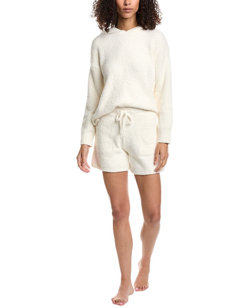 Shop Barefoot Dreams Eco Cozychic Hoodie Lounge Set In White