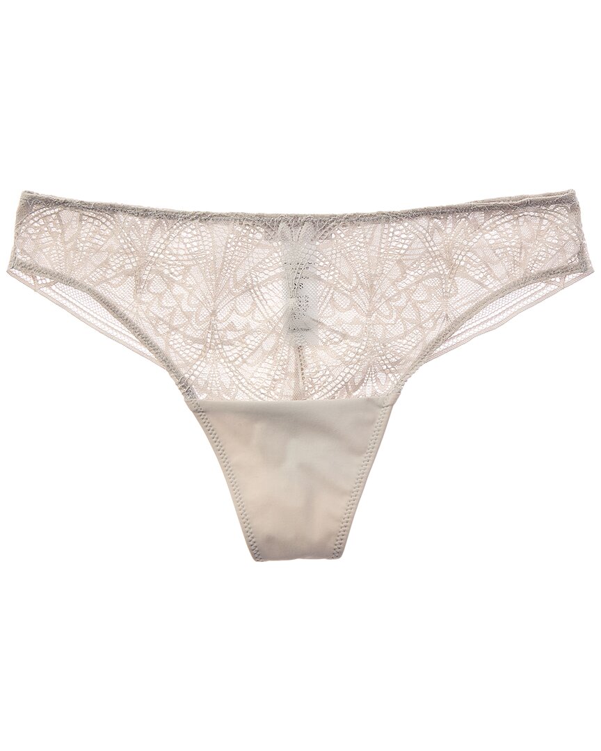 Hanro Holly Lace Brazilian Panty In Grey