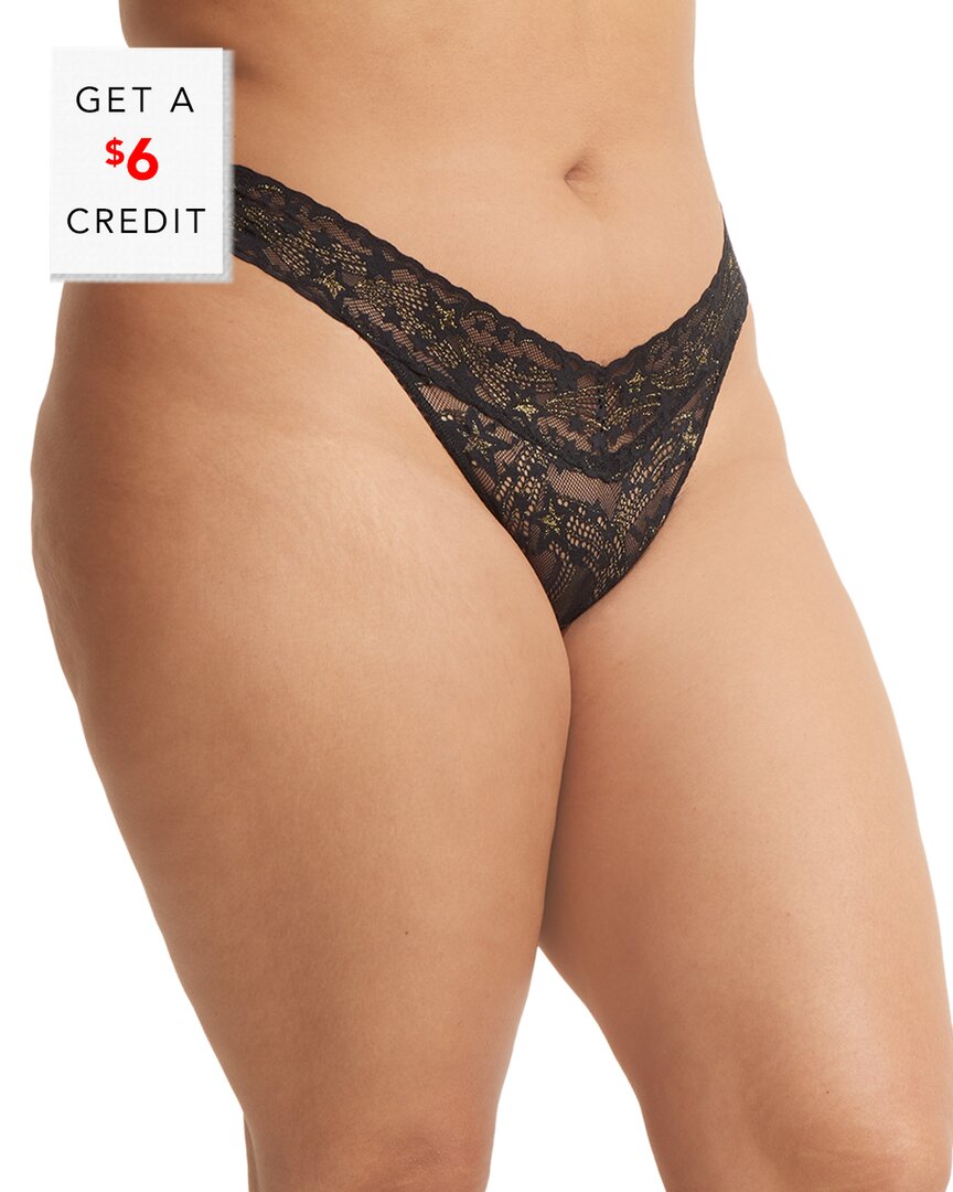 Hanky Panky Low-rise Stretch-jersey Lace Thongs Pack Of Three