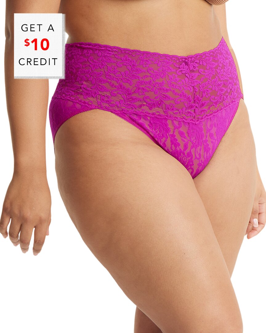 HANKY PANKY PLUS SIZE V-KINI WITH $10 CREDIT