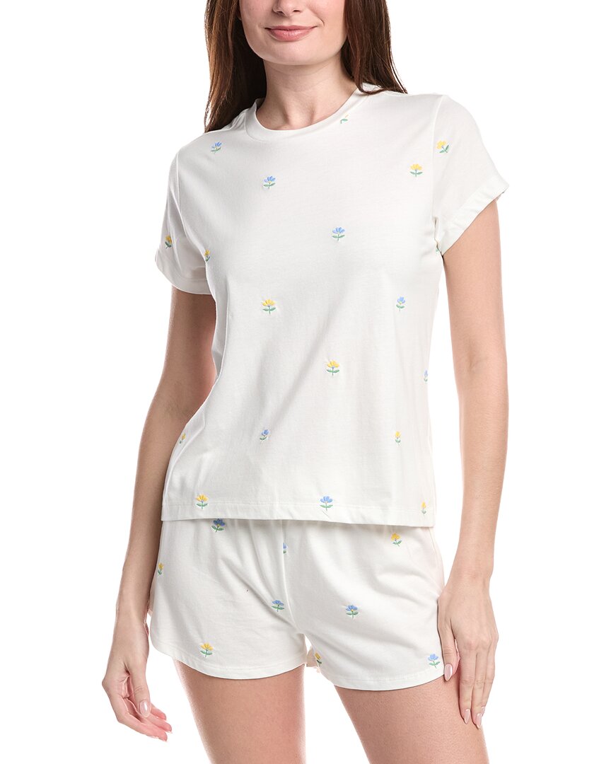 Pj Salvage Dainty Daisy T-shirt In White