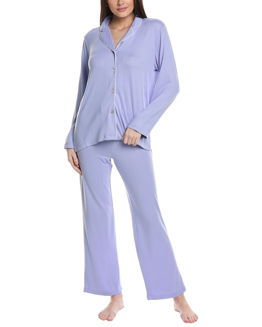 Shop N Natori 2pc Oasis Pajama Set In Purple