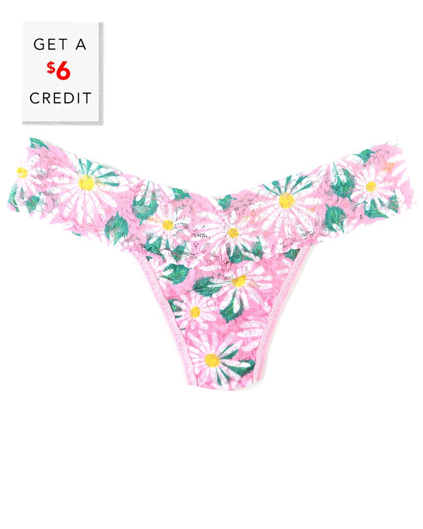 HANKY PANKY PRINTED LOW RISE THONG WITH $6 CREDIT