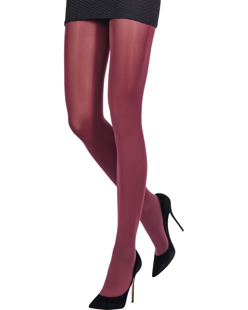 Emilio Cavallini Super Opaque Microfiber Tights In 717 Burgundy