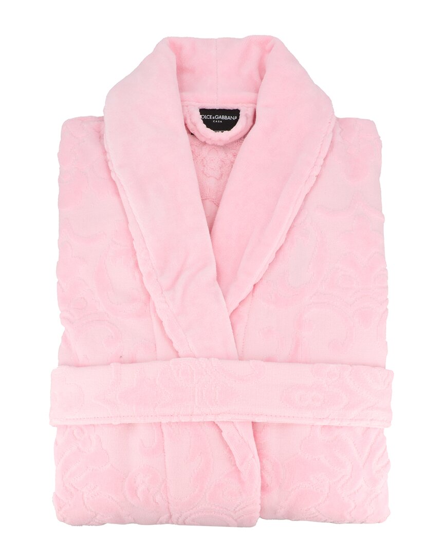 Dolce & Gabbana Terry Cotton Jacquard Bath Robe