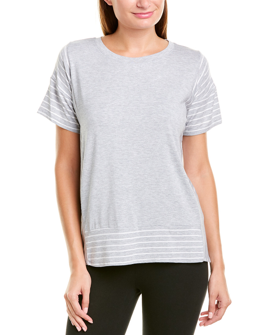 Image of Donna Karan Striped Pajama Top