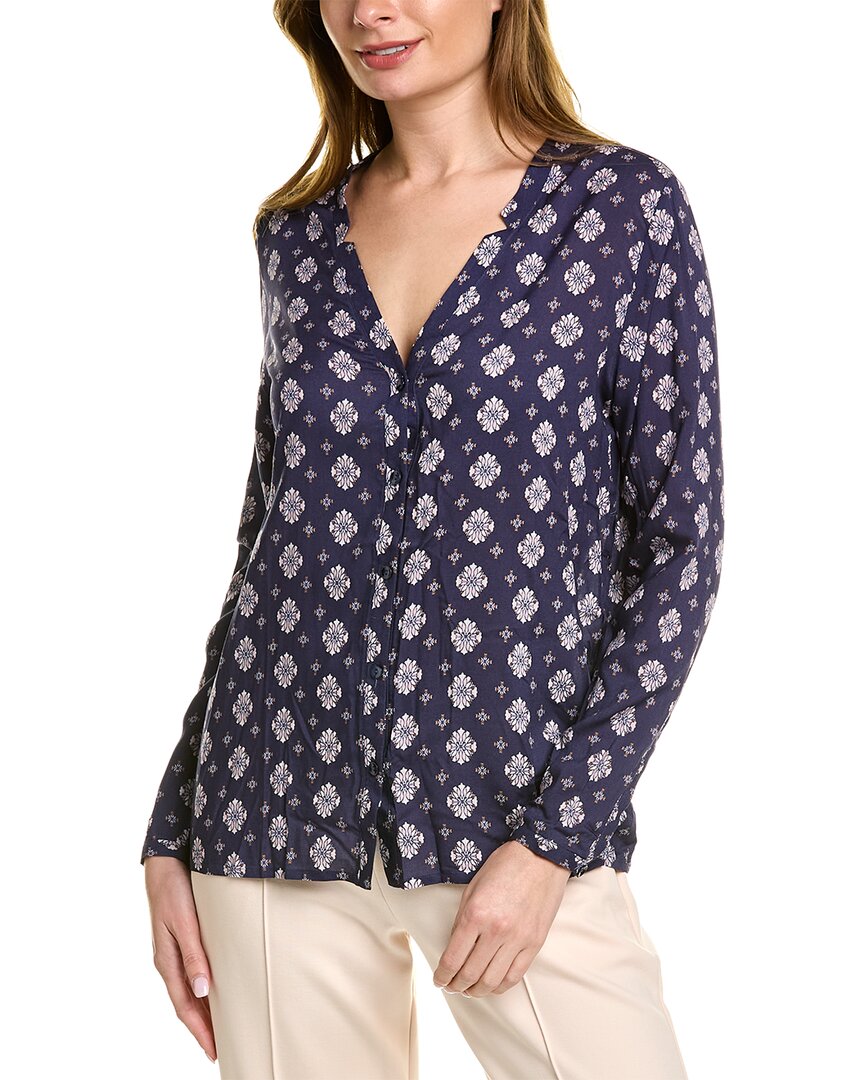 Hanro Ribbed Merino Wool & Silk Pajama Top In Pumice