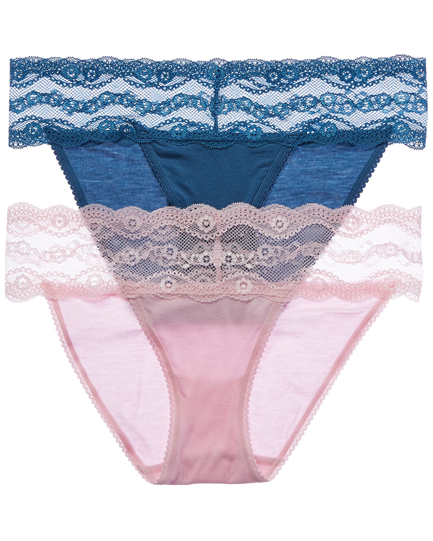 B.tempt'd By Wacoal Set Of 2 Bikini Bottom In Pink