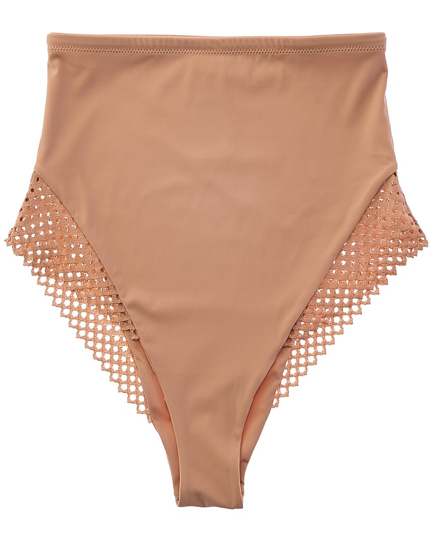 Wolford Romantic Net-shaping High Waist Panty In Rose Tan