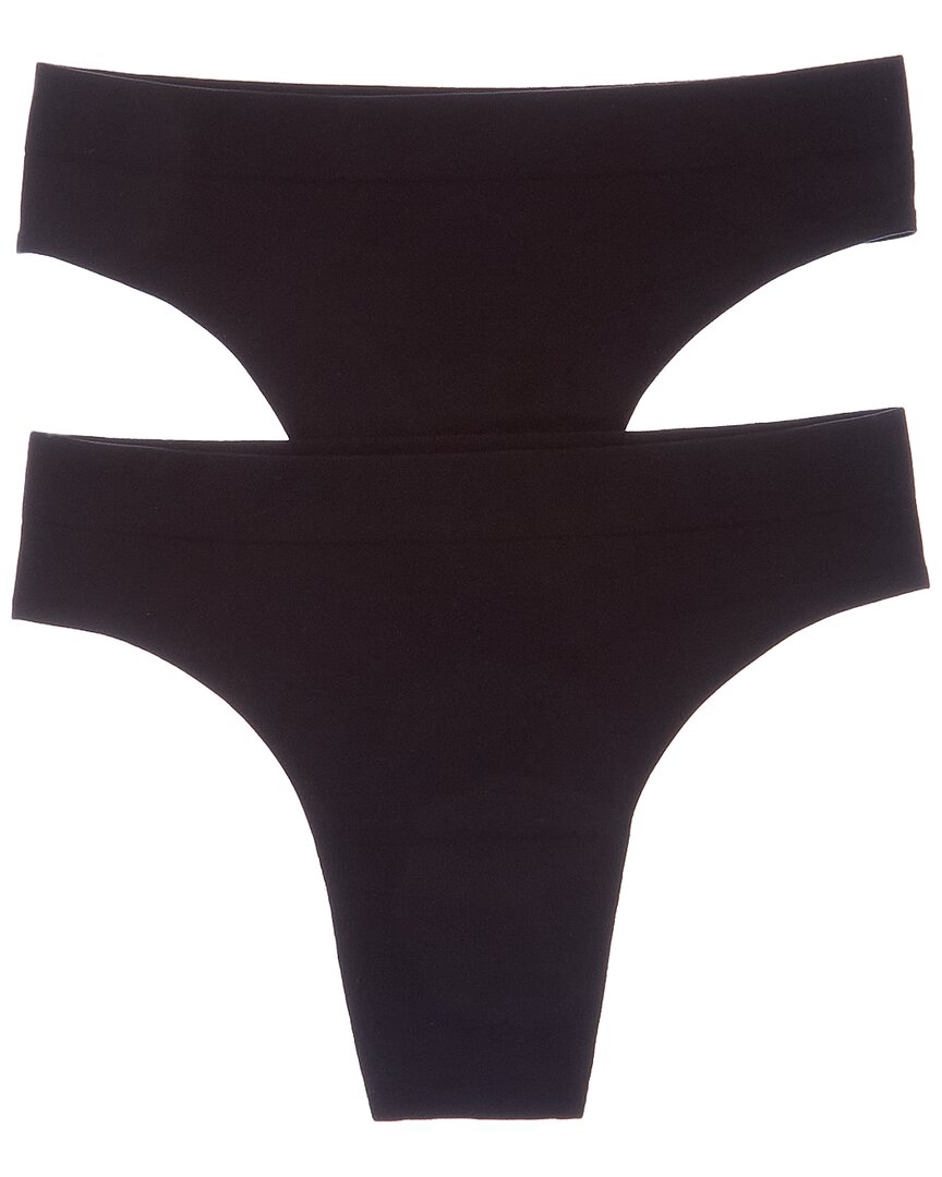 Commando Set Of 2 Ballet Body Thong Panty In Black