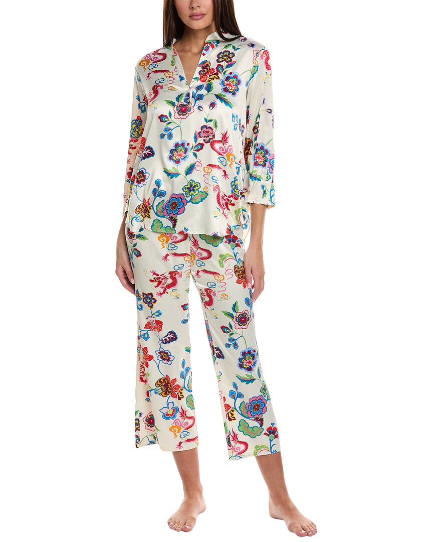 Shop N Natori 2pc Fleur Dragon Pajama Set In White