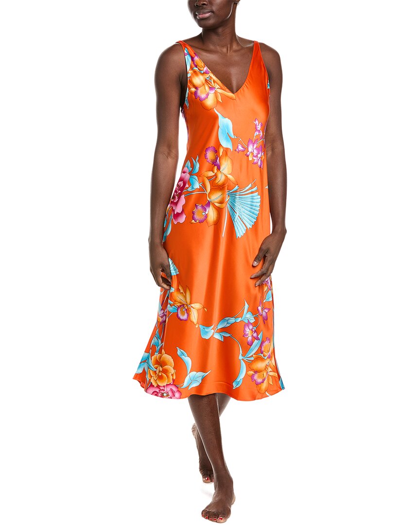 N Natori Malta Night Dress In Orange