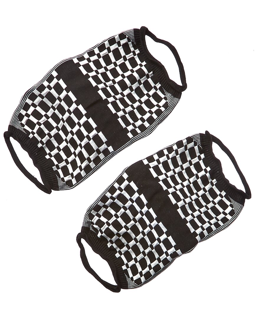 Emilio Cavallini Pack Of 2 Cloth Face Masks In Black