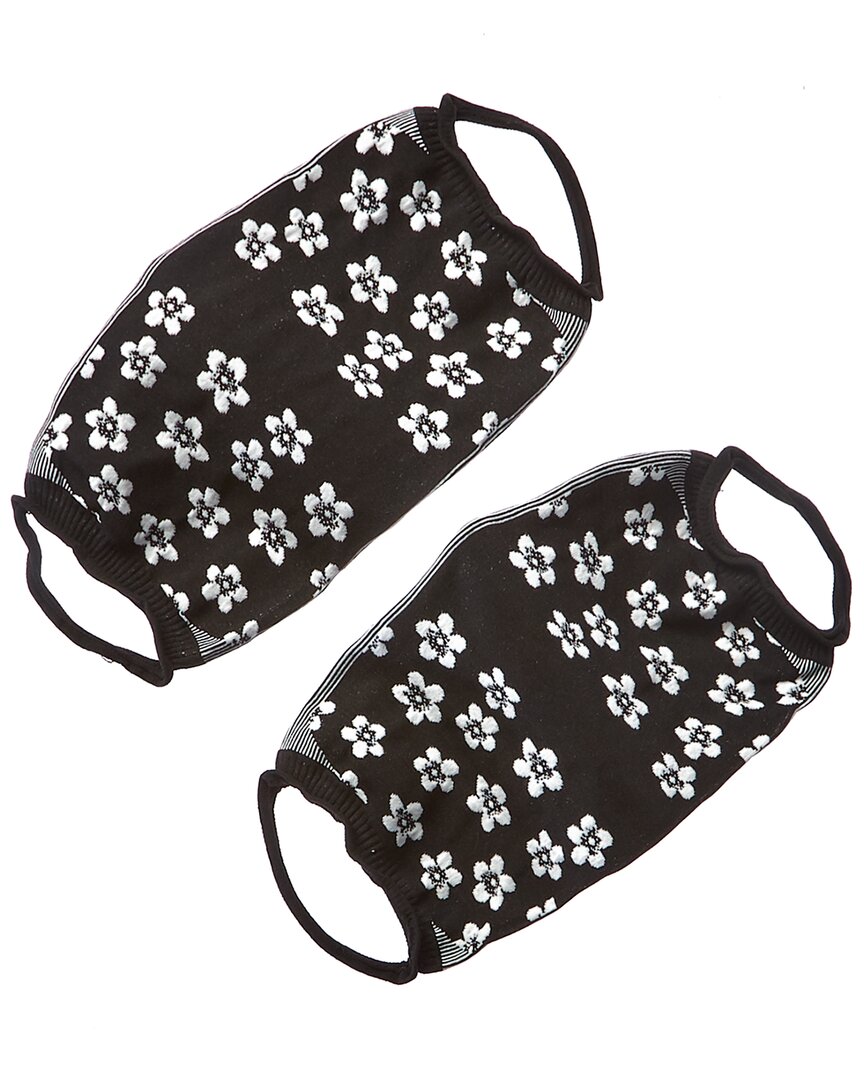 Emilio Cavallini Pack Of 2 Cloth Face Masks In Black