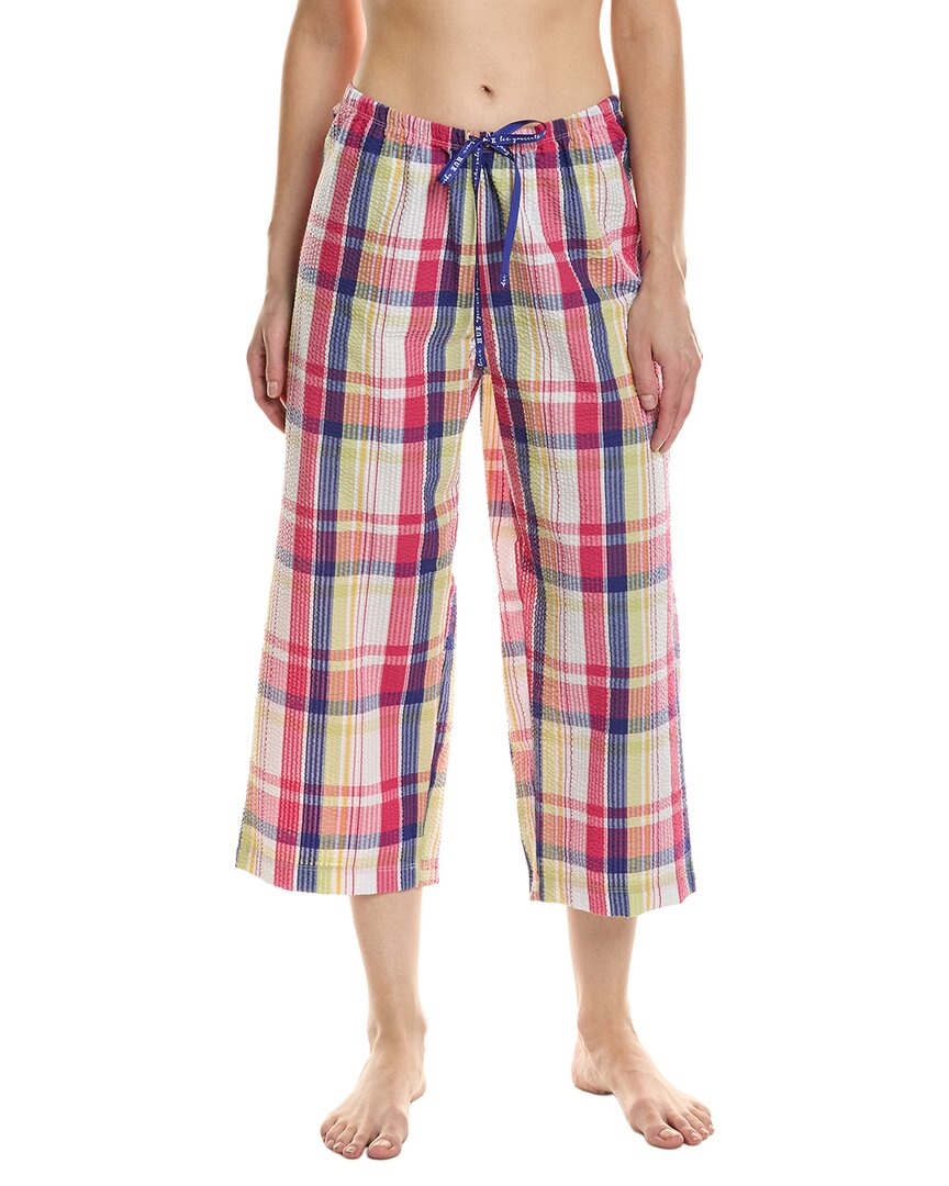 Hue Seersucker Pajama Capri In White