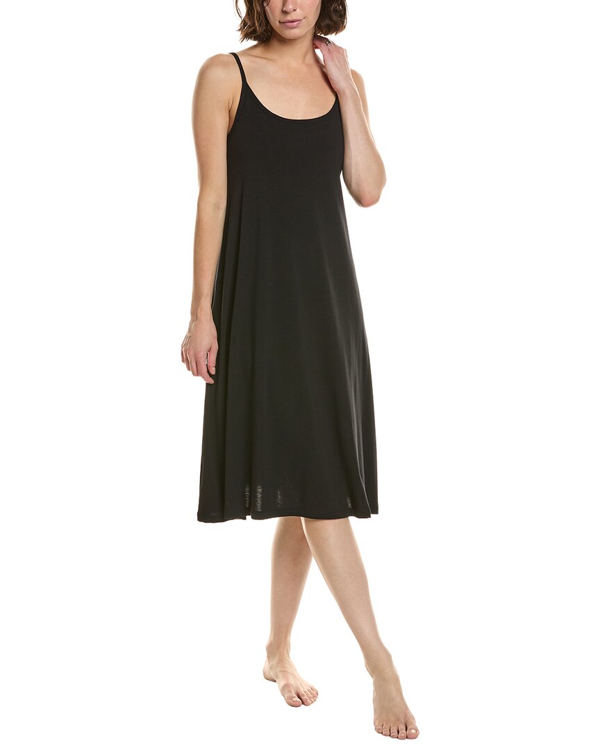 Hue Easy Breezy Lounge Chemise In Black